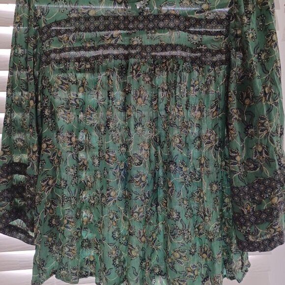 J. Jill Rayon Paisley Wide Sleeve Women's Blouse xL - Picture 6 of 6